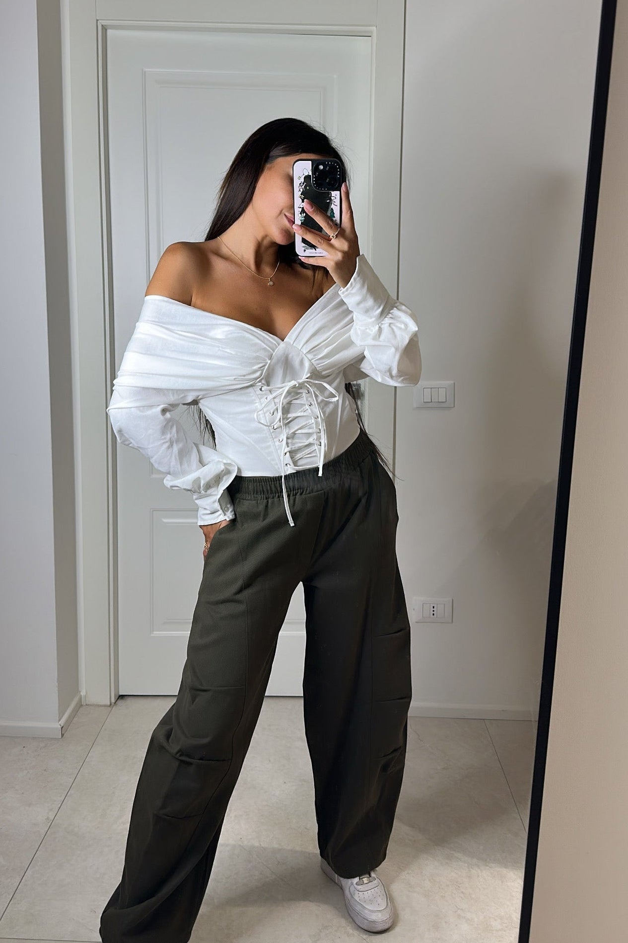 PANTALONE VERDE OLIVA