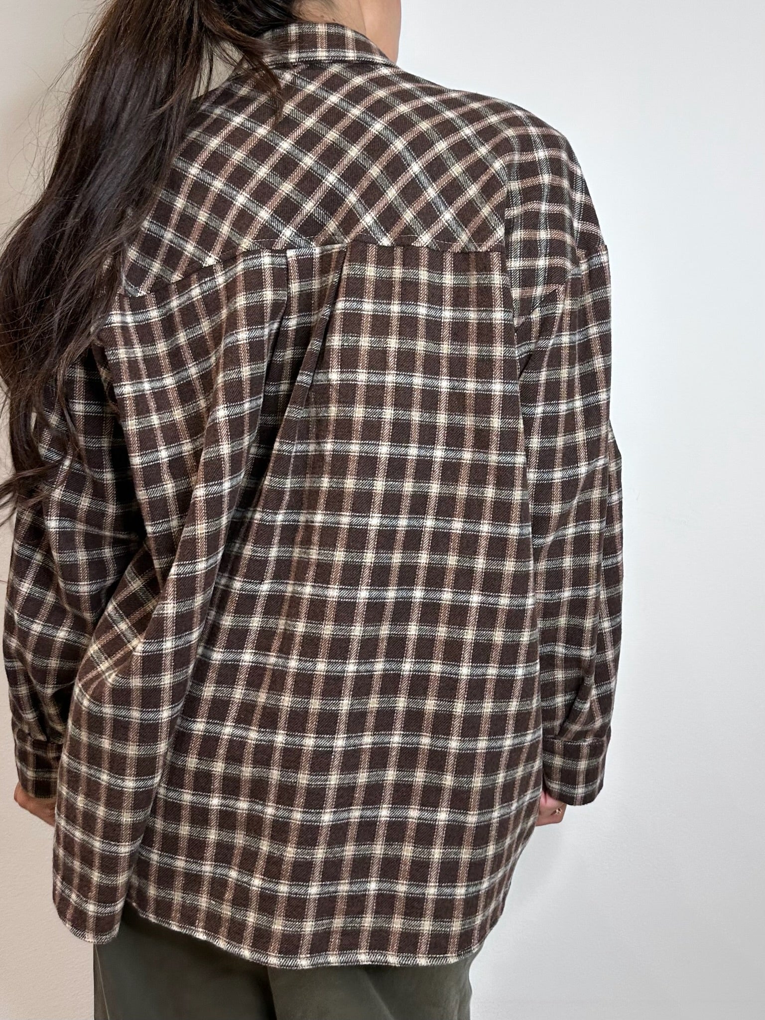 CAMICIA A QUADRETTI COTONE CALDO CON SPALLINE IMBOTTITE